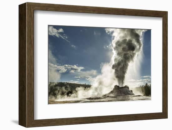 Castle Geyser erupting, Upper Geyser Basin, Yellowstone National Park, Wyoming-Adam Jones-Framed Photographic Print