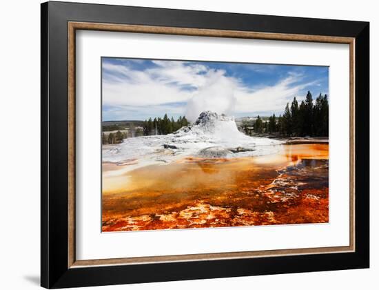 Castle Geyser Yellowstone Park-null-Framed Art Print