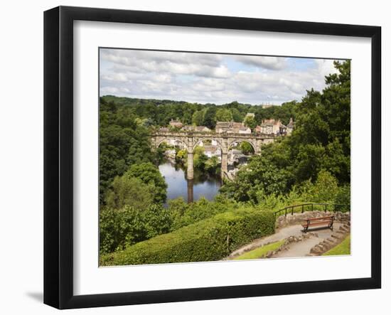 Castle Grounds Looking Toward Knaresborough Viaduct and River Nidd, Yorkshire, England-Mark Sunderland-Framed Photographic Print