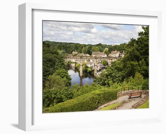 Castle Grounds Looking Toward Knaresborough Viaduct and River Nidd, Yorkshire, England-Mark Sunderland-Framed Photographic Print