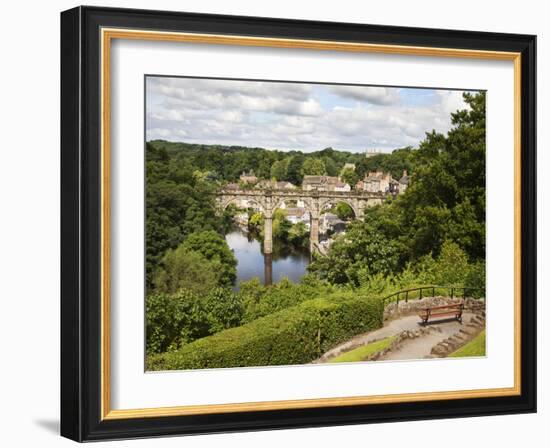 Castle Grounds Looking Toward Knaresborough Viaduct and River Nidd, Yorkshire, England-Mark Sunderland-Framed Photographic Print