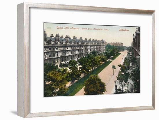 'Castle Hill Avenue. (Taken from Wampachs Hotel). Folkestone', late 19th-early 20th century-Unknown-Framed Giclee Print