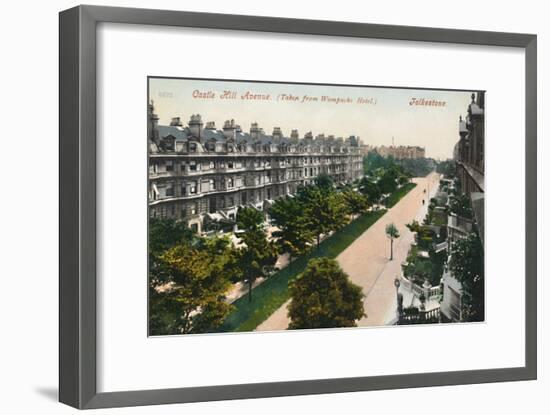 'Castle Hill Avenue. (Taken from Wampachs Hotel). Folkestone', late 19th-early 20th century-Unknown-Framed Giclee Print