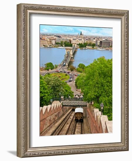 Castle Hill Funicular, Budapest, Hungary-Miva Stock-Framed Photographic Print