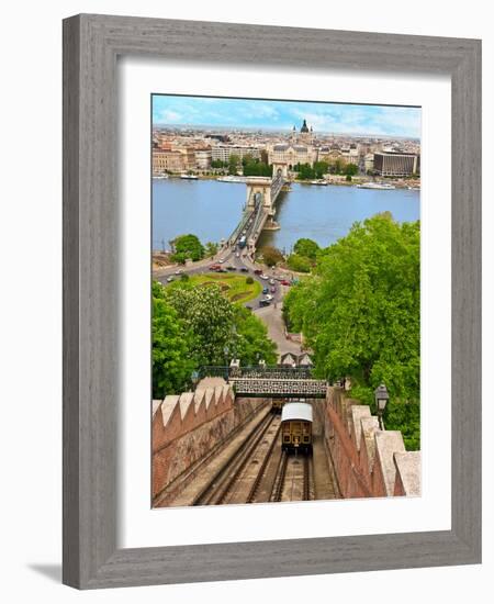 Castle Hill Funicular, Budapest, Hungary-Miva Stock-Framed Photographic Print