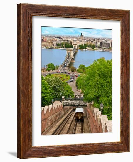 Castle Hill Funicular, Budapest, Hungary-Miva Stock-Framed Photographic Print