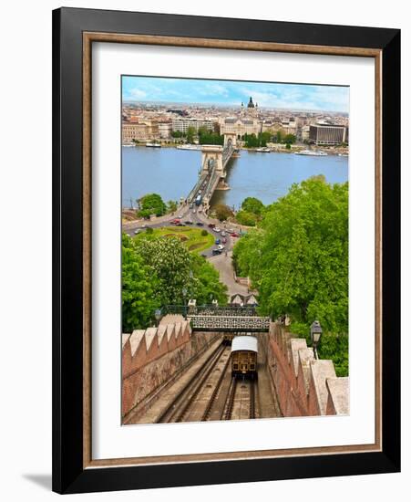 Castle Hill Funicular, Budapest, Hungary-Miva Stock-Framed Photographic Print