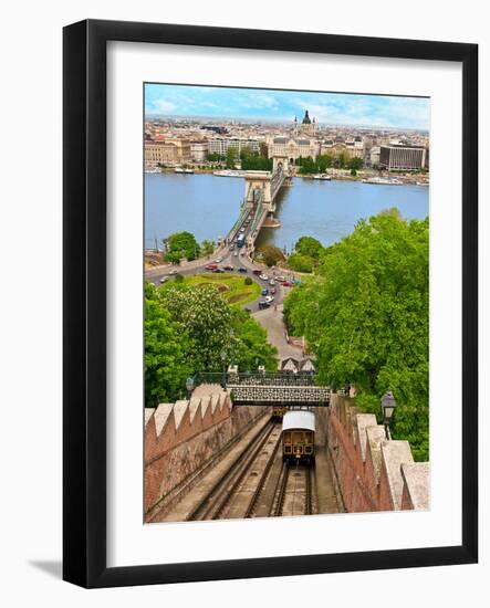 Castle Hill Funicular, Budapest, Hungary-Miva Stock-Framed Photographic Print