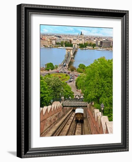 Castle Hill Funicular, Budapest, Hungary-Miva Stock-Framed Photographic Print