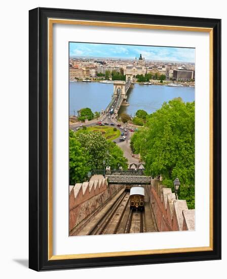 Castle Hill Funicular, Budapest, Hungary-Miva Stock-Framed Photographic Print