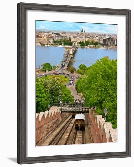 Castle Hill Funicular, Budapest, Hungary-Miva Stock-Framed Photographic Print