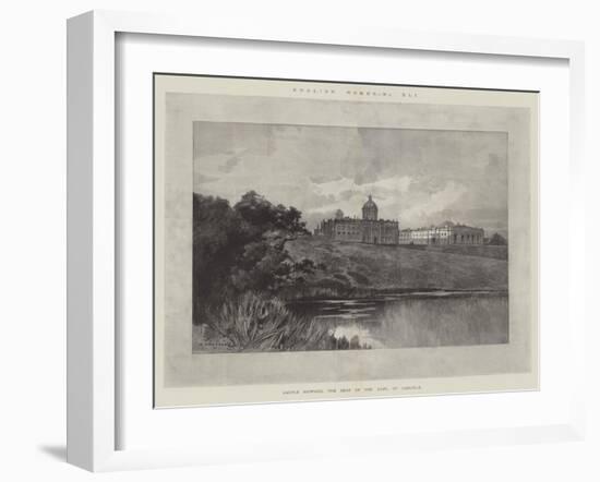 Castle Howard, the Seat of the Earl of Carlisle-Charles Auguste Loye-Framed Giclee Print