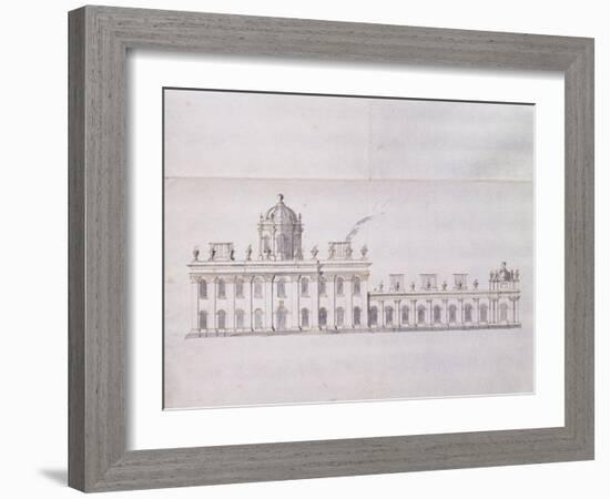 Castle Howard, Yorkshire: a Schematic Pencil Sketch Showing the Development of the Forecourt…-Sir John Vanbrugh-Framed Giclee Print