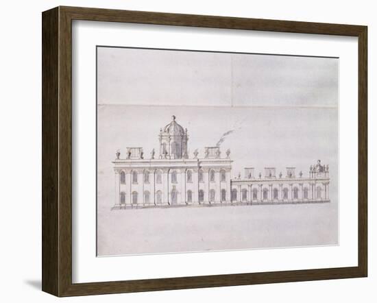 Castle Howard, Yorkshire: a Schematic Pencil Sketch Showing the Development of the Forecourt…-Sir John Vanbrugh-Framed Giclee Print