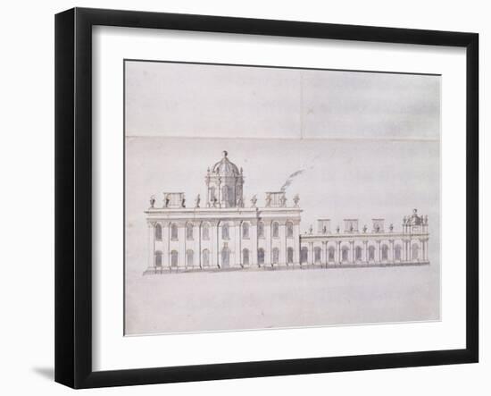 Castle Howard, Yorkshire: a Schematic Pencil Sketch Showing the Development of the Forecourt…-Sir John Vanbrugh-Framed Giclee Print