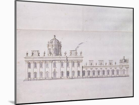 Castle Howard, Yorkshire: a Schematic Pencil Sketch Showing the Development of the Forecourt…-Sir John Vanbrugh-Mounted Giclee Print