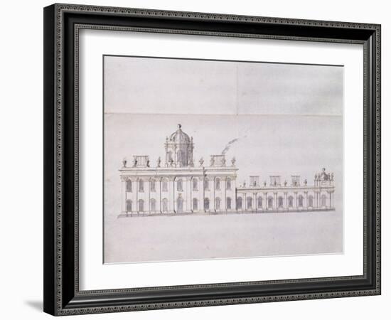 Castle Howard, Yorkshire: a Schematic Pencil Sketch Showing the Development of the Forecourt…-Sir John Vanbrugh-Framed Giclee Print