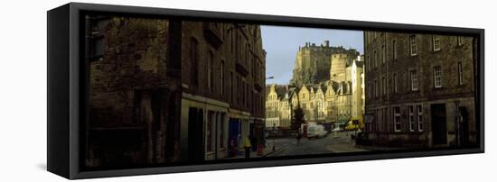 Castle in a City, Edinburgh Castle, Edinburgh, Scotland-null-Framed Stretched Canvas
