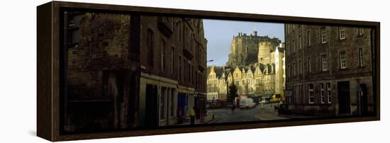 Castle in a City, Edinburgh Castle, Edinburgh, Scotland-null-Framed Stretched Canvas