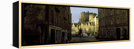 Castle in a City, Edinburgh Castle, Edinburgh, Scotland-null-Framed Stretched Canvas