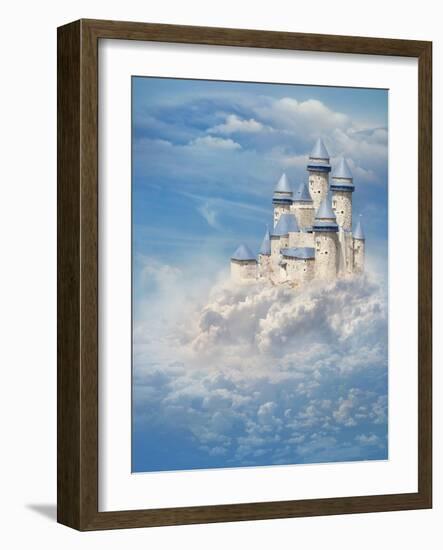 Castle In The Clouds-egal-Framed Art Print