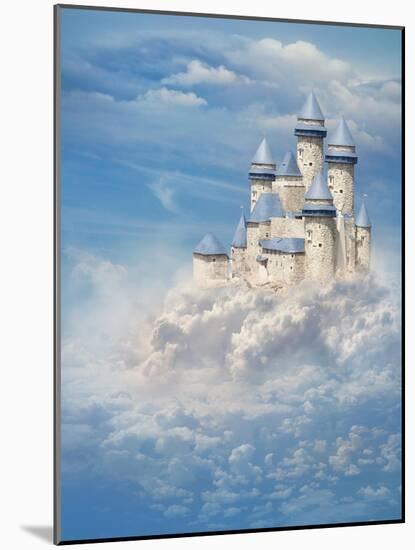 Castle In The Clouds-egal-Mounted Art Print
