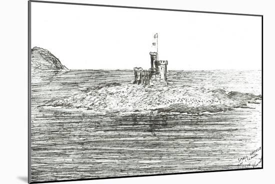 Castle Isle of Man Harbour, 2005, (Ink on Paper)-Vincent Alexander Booth-Mounted Giclee Print