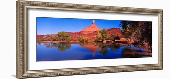 Castle Mountain and Reflection in Small Pond, Utah, USA-Terry Eggers-Framed Photographic Print