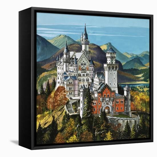 Castle Neuschwanstein-Dan Escott-Framed Premier Image Canvas