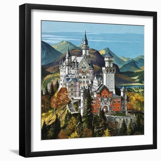 Castle Neuschwanstein-Dan Escott-Framed Giclee Print