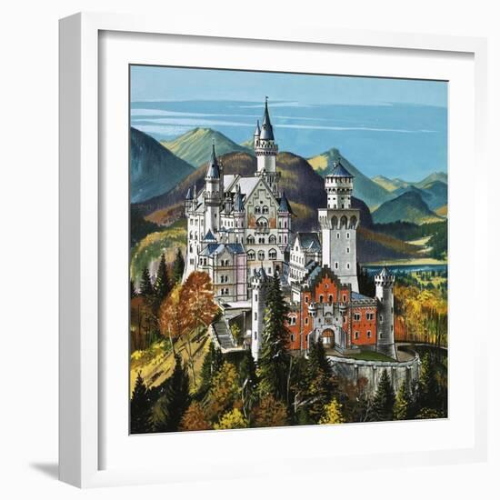 Castle Neuschwanstein-Dan Escott-Framed Giclee Print