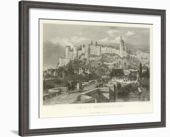 Castle of Chinon, Indre-Et-Loire-Alphonse Marie de Neuville-Framed Giclee Print