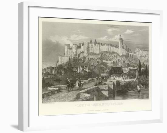 Castle of Chinon, Indre-Et-Loire-Alphonse Marie de Neuville-Framed Giclee Print