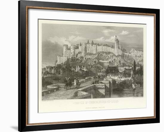 Castle of Chinon, Indre-Et-Loire-Alphonse Marie de Neuville-Framed Giclee Print