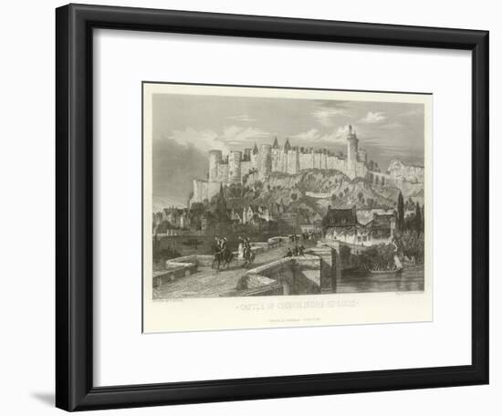 Castle of Chinon, Indre-Et-Loire-Alphonse Marie de Neuville-Framed Giclee Print