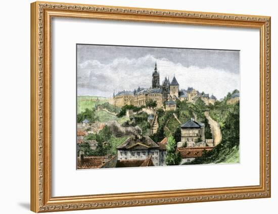 Castle of Hradschin, Prague, Czechoslovakia, 1800s-null-Framed Giclee Print