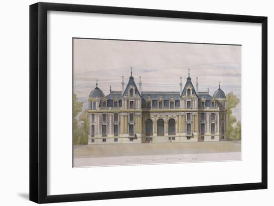 Castle of Neuflize, Garden Facade, Illustration from 'Le Moniteur Des Architectes'-null-Framed Giclee Print