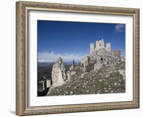 Castle of Rocca Calscio, Abruzzi, Italy, Europe-Olivieri Oliviero-Framed Photographic Print