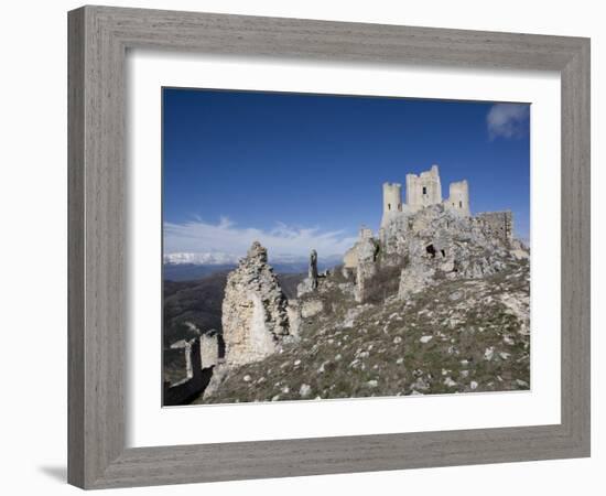 Castle of Rocca Calscio, Abruzzi, Italy, Europe-Olivieri Oliviero-Framed Photographic Print