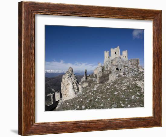 Castle of Rocca Calscio, Abruzzi, Italy, Europe-Olivieri Oliviero-Framed Photographic Print