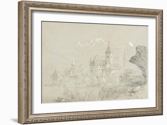 Castle of Spiez, 1841-Thomas Cole-Framed Giclee Print