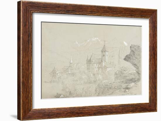 Castle of Spiez, 1841-Thomas Cole-Framed Giclee Print