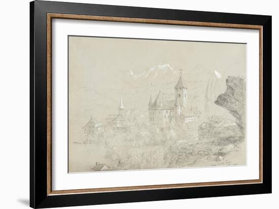 Castle of Spiez, 1841-Thomas Cole-Framed Giclee Print