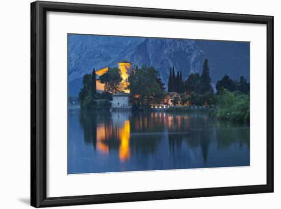 Castle of Toblino in the Lago Tu Santa Massenza, Trentino, Italy-Rainer Mirau-Framed Photographic Print