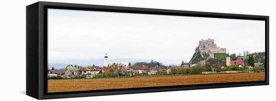 Castle on a Cliff, Beckov Castle, Beckov, Nove Mesto Nad Vahom District, Trencin Region, Slovakia-null-Framed Stretched Canvas