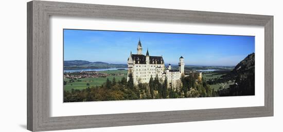 Castle on a Hill, Neuschwanstein Castle, Ostallgau, Bavaria, Germany-null-Framed Photographic Print