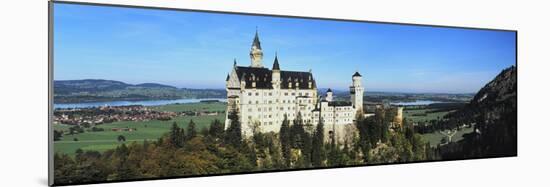 Castle on a Hill, Neuschwanstein Castle, Ostallgau, Bavaria, Germany-null-Mounted Photographic Print