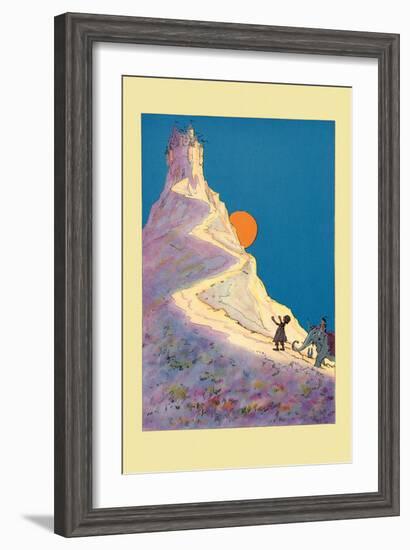 Castle on a Mountain-John R. Neill-Framed Art Print