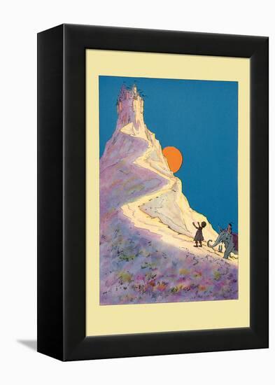 Castle on a Mountain-John R. Neill-Framed Stretched Canvas