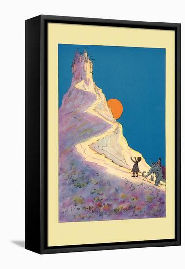 Castle on a Mountain-John R. Neill-Framed Stretched Canvas